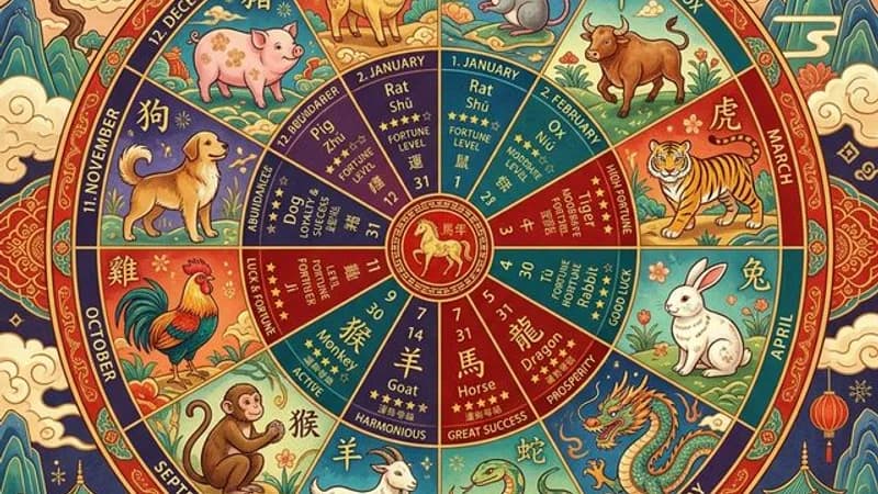 2026年の12生肖の運命：いつ上がり、いつ下がる？