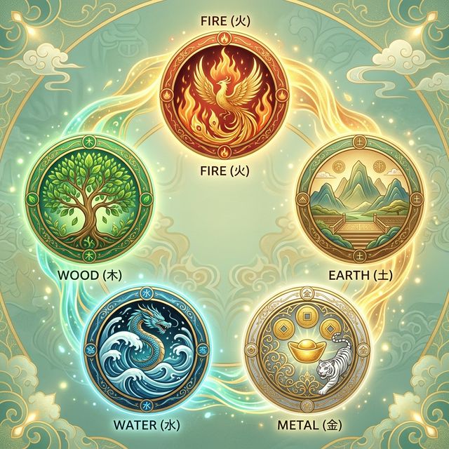 Five feng shui elements