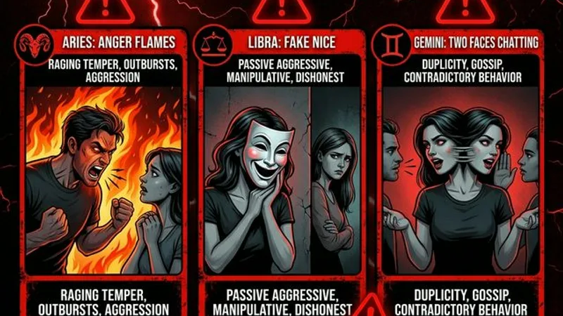Banderas Rojas de los 12 Signos del Zodiaco en el Amor: Señales que Debes Evitar