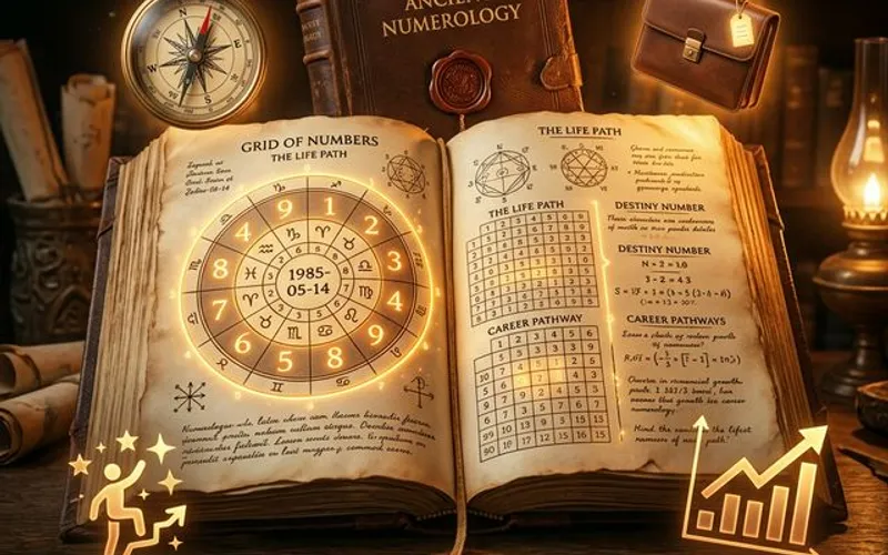 Numerology book and life path calculation chart