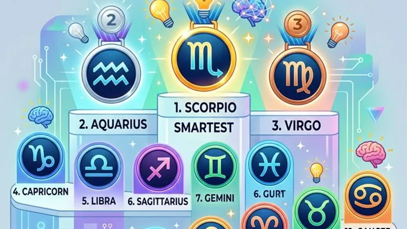 Clasificación de los 12 Signos del Zodiaco más Inteligentes: IQ y EQ Combinados