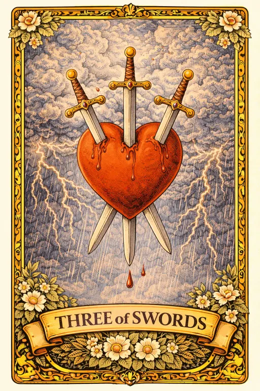 Tres de Espadas